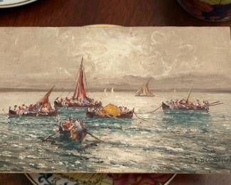 F. Del Basso original painting 
