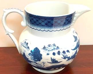 359 - Mottahedeh Blue & White Pitcher - 7" Tall