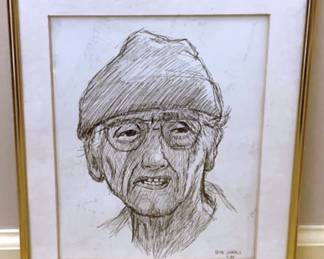 236 - Bob Jones Pen & Ink Drawing - 21" x 18"