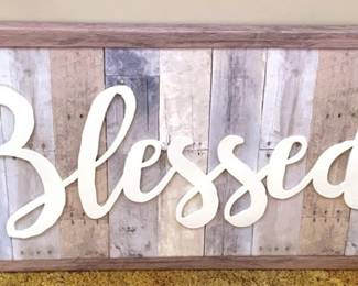 182 - Blessed Wall Hanging - 18" x 32"