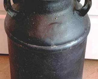 36 - Painted Metal Milk Can - 25" x 12"