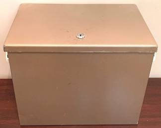 430 - Metal Lock Box - 12" x 14" x 9.5"