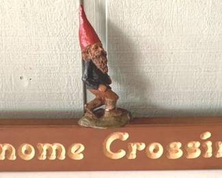 87 - Tom Clark "Swifty" Gnome Crossing Sign 19.5 x 10.5