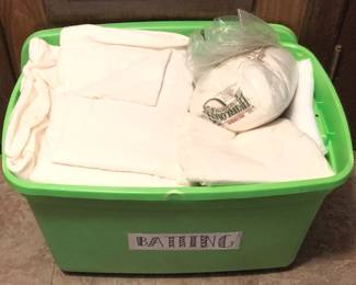 135 - Plastic Totes full of Batting for Quilting ?