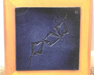 232 - Ceramic Tile Wall Art - Signed - 13" x 13"