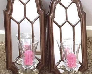 183 - 2 Wall Sconce Candle Holders - 17" x 8"