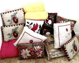 349 - Lot of Assorted Throw Pillows