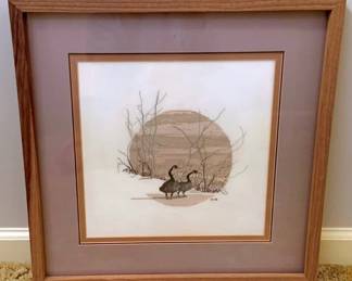 234 - Framed Needlepoint - 19" x 20"