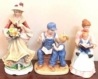 370 - 3 Figurines - 9", 6.5", 6" Tall