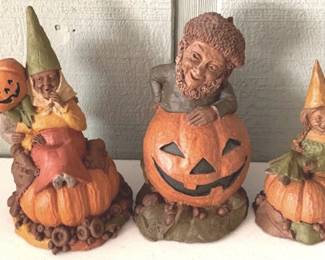 97 - Tom Clark 3 Halloween Gnome Figures - 8" Tall