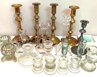 521 - Lot of Assorted Candle Holders