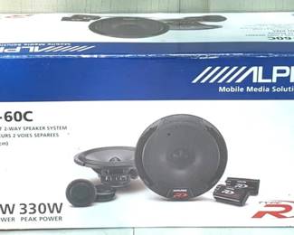 34 - Alpine SPR-60C Speaker Set - New in Box You are buying a used as-is electric/electronic item. We do not guarantee all components are present, and if it is not expressly stated, it is untested.