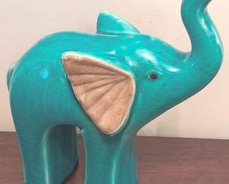 468 - Art Pottery Elephant - 8" x 7"
