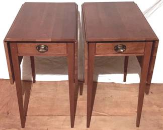 557 - 2 Henkle Harris Drop Side Tables - 26" x 16" x 23"