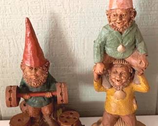 93 - Tom Clark "Bubba" & "Tim & Randy" Gnome Figures 11" tall