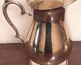 427 - Silver Plated Pitcher - 9" x 5"