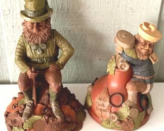 84 - Tom Clark "O'Brian" & "W.C" Gnome Figures 8" tall