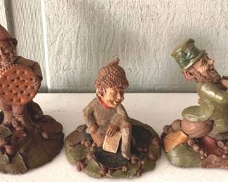 89 - 3 Tom Clark Gnome Figures - 6.5" Tall Peanut, King of Clubs & Shenanigan-Leprechaun
