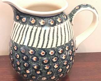 452 - Handmade Polish Pitcher - 5" Tall