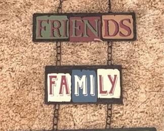 471 - Metal Family Wall Hanging - 14" Tall