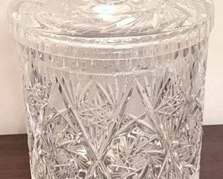 407 - Glass Biscuit Jar with Lid - 8" Tall