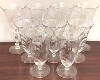 424 - Set of 9 Glasses - 6" & 8" Tall