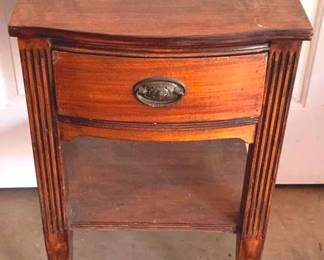 64 - One Drawer Wood Stand - 27" x 14" x 16"