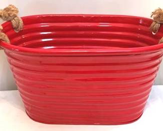 523 - Metal Bucket - 7" x 12"
