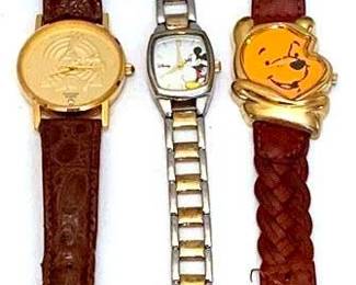 510 - Lot of 3 Watches - Mickey, Bugs Bunny, Pooh