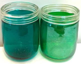 525 - 2 Glass Jars - 7" Tall