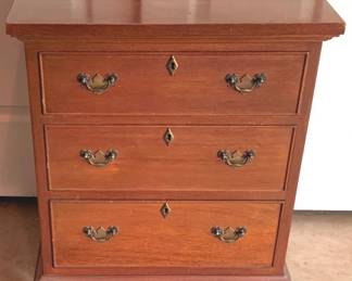 54 - 3 Drawer Mahogany Nightstand - 28" x 22" x 14"