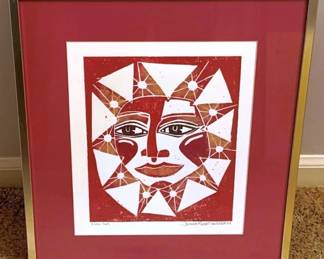 195 - Jeanne Lavinder "Litho Sun" - 17" x 14"