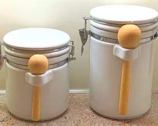299 - 2 Canisters - 8" & 6" Tall