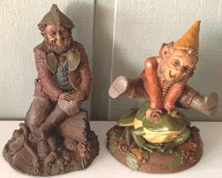 82 - Tom Clark "Jumping Jack" & "Hyke II" Gnome Figures 11" tall