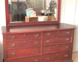 74 - Craftique Dresser & Mirror - 67" x 57" x 21"