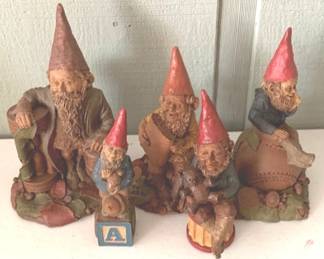 102 - Tom Clark Assorted Gnome Figures - 8" Tall qty 5