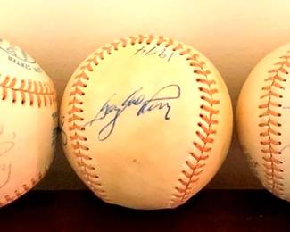 277 - 3 Signed Gaylord / Jim Perry Baseballs