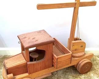 344 - Wood Tow Truck - 25" x 26" x 10"