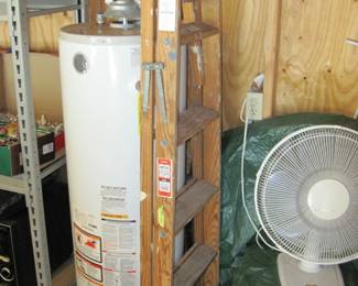 Fan, Ladder, Gas Hot Water Heater