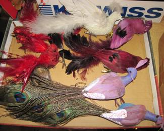 Vintage Bird/s, Peacock Ornaments