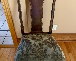antique velvet chair