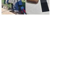 gun cases, brown leather ladies gun purse, 2 fanny holsters size large and size medium