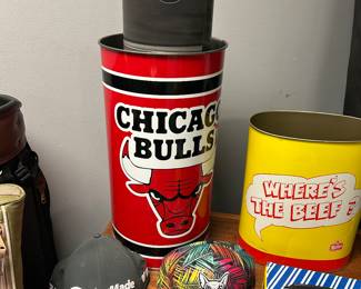Original Chicago Bulls vintage trash can.