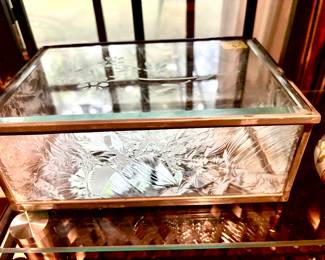 Etched glass box