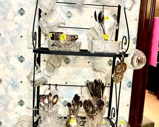 Glassware/silver plated spoons