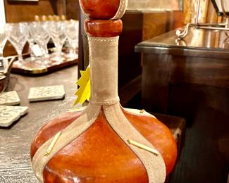 Italian leather decanter