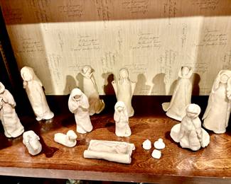 Pottery nativity scene
