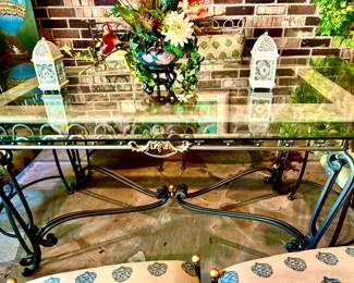 Metal/stone/glass table base