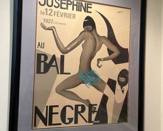 1926 Fine Art Print Poster of French Cabaret Performance Au Bal Negre aka The Black Ball by Caron Starring Josephine Baker
