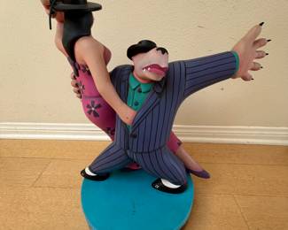 Carved Wood Artwork Sculpture: "Samba Samba Ramba Ramba" by Artist Markus Pierson. Coyotes, Dogs, Animals, Dancers